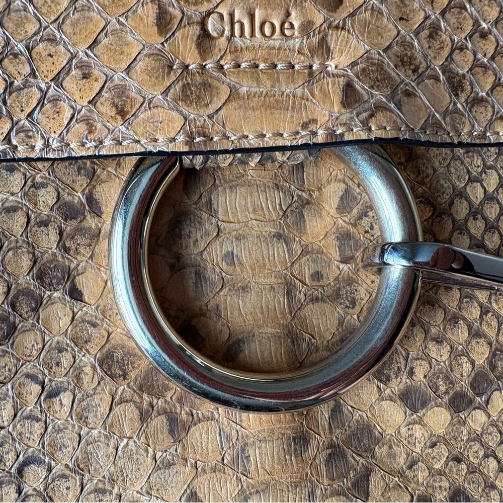 Authentic Chloe medium “Faye” Python Handbag - Picture 4 of 12